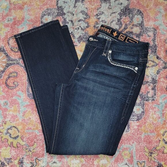 Rock Revival Sherry Easy Skinny Stretch Jean Size 34 x 32 - Picture 8 of 15